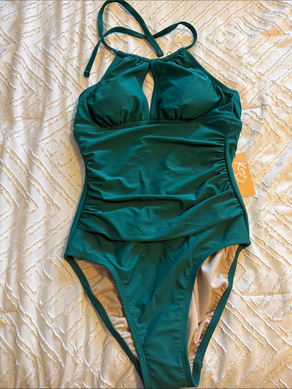 Target Teal Green Halter One-Piece Swimsuit